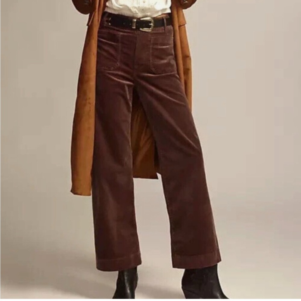 Anthropologie Maeve Colette Corduroy Pant Dark Brown 31